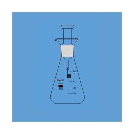 Borosil 500ml Oxygen Combustion Flask USP 5210024 image-1