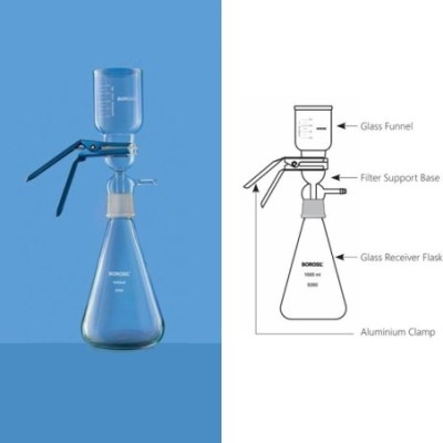 Borosil Boropure 1000ml Glass Filtration Assembly 5350A29 image-1