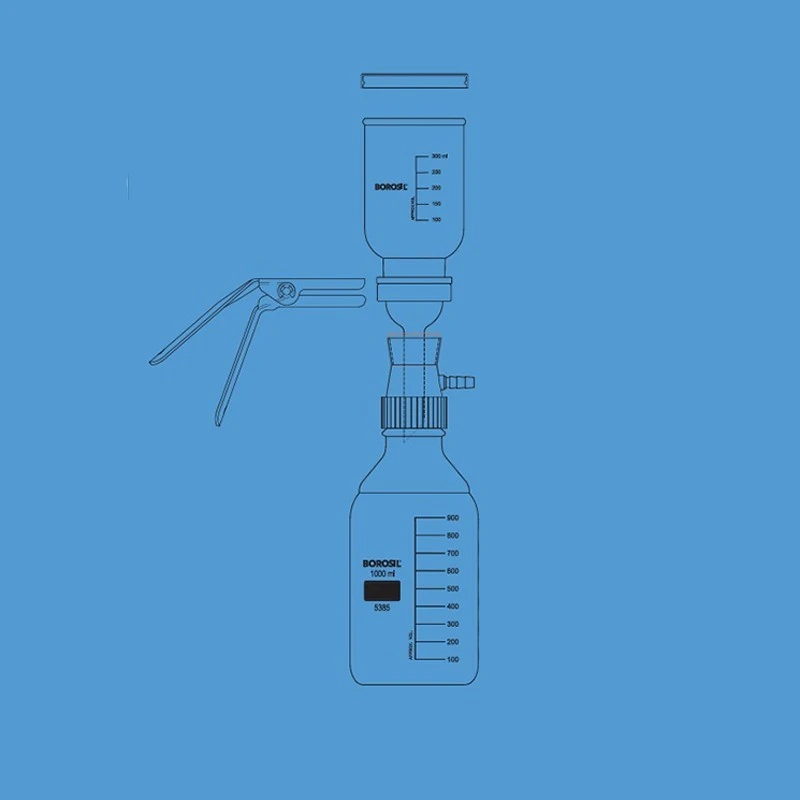 Borosil 300ml Boropure Filtration Assembly GL 45 Adapter 5385029 image-2