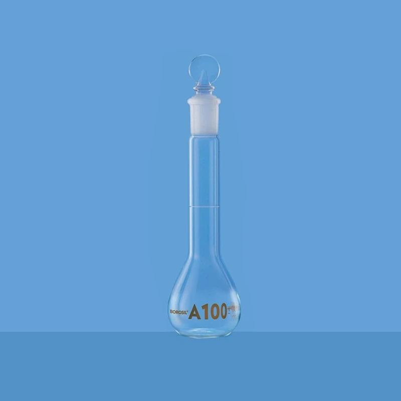  Borosil 500ml Volumetric Flask Class A Wide Mouth 5643024 image-2