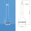 Borosil 20ml Volumetric Flask Class A ASTM Bulgy Neck 5645008 image-1