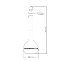  Borosil 20ml Volumetric Flask Class A ASTM Bulgy Neck 5645008 image-3