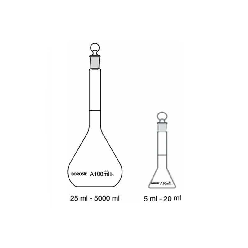  Borosil 5ml Volumetric Flask Class A USP ISO Long Neck 5645005D image-3