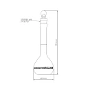  Borosil 1000ml Volumetric Flask ASTM Wide Mouth 5647029 image-3