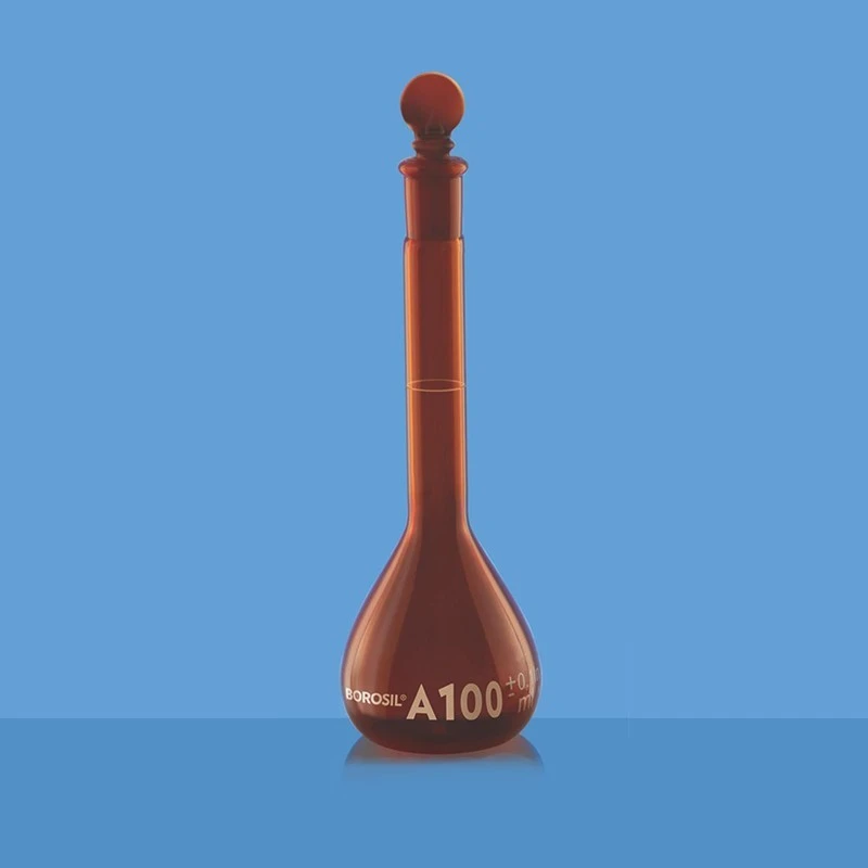  Borosil 25ml Volumetric Flask A Wide Amber 5653009 image-2