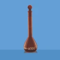  Borosil 20ml Volumetric Flask ASTM Narrow Amber 5655008 image-2