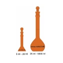 Borosil 20ml Volumetric Flask ASTM Narrow Amber 5655008 image-3