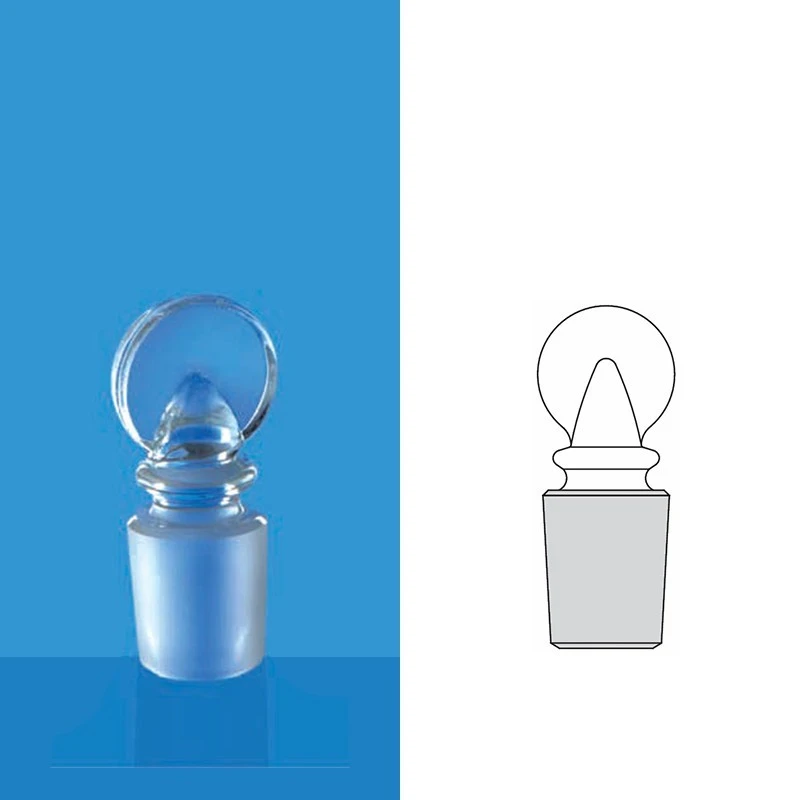 Borosil 19/26 Glass Stopper ISO/DIN Penny Head 8100A19 image-1