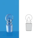 Borosil 19.7/17 Glass Stopper ASTM Penny Head 8110019 image-1
