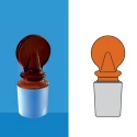 Borosil 22.05/20.5 Glass Stopper ASTM Penny Head Amber 8410022 image-1