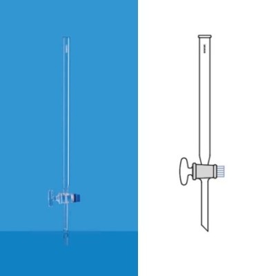 Borosil 300mm Chromatography Columns Plain Glass Stopcock 6100061 image-1
