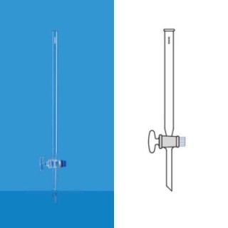 Borosil 600mm Chromatography Columns Plain Glass Stopcock 6100067 image-1
