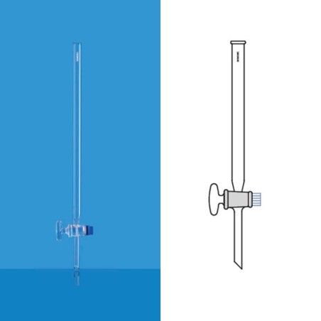 Borosil 1000mm Chromatography Columns Plain Glass Stopcock 6100068 image-1