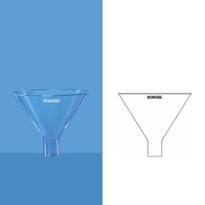 Borosil 125 ml Powder Funnel With Stem 6220080 image-1