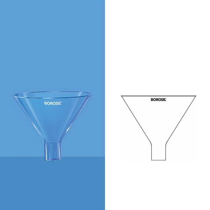 Borosil 125 ml Powder Funnel With Stem 6220080 image-1