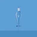  Borosil 60ml Pear Shape Separating Funnel Glass Stopcock 6400013 image-2