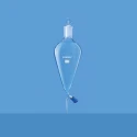  Borosil 60ml Pear Shape Separating Funnel Boroflo Stopcock 6402013 image-2