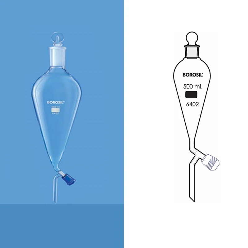 Borosil 2000ml Pear Shape Separating Funnel 6402030 image-1