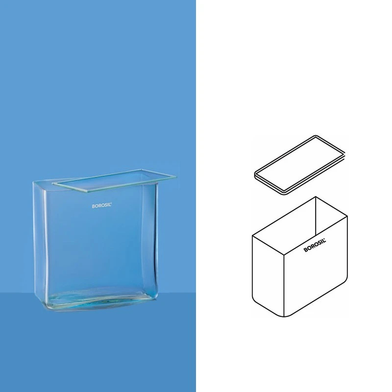 Borosil 200x125x125mm Rectangular Museum Jar with Lid 6910M41 image-1