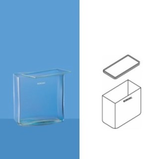 Borosil 220x195x80mm Rectangular Museum Jar with Lid 6910M43 image-1
