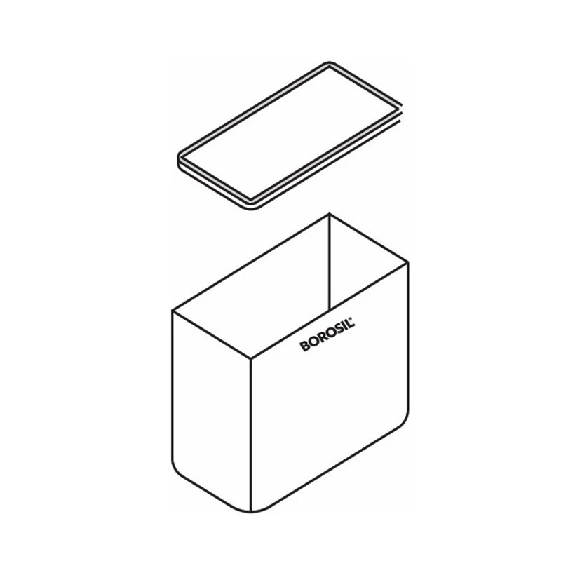  Borosil 250x165x140mm Rectangular Museum Jar with Lid 6910M44 image-3