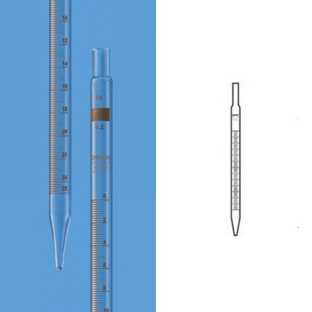 Borosil 1 ml Mohr Pipettes Class B 7060P01 image-1