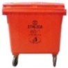 PVC Plastic Orange Wheeled Italica Dustbin 1100 Litre