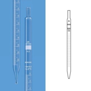 Borosil 5ml Serological Pipettes Class B White Marking 7082P55 image-1