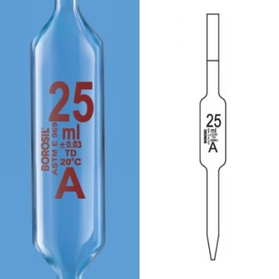 Borosil 40ml Volumetric Pipettes Class A ASTM Calibration 7101011 image-1