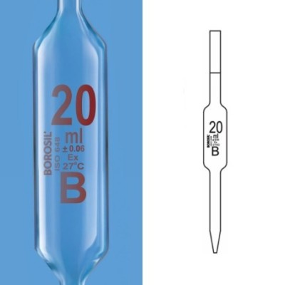 Borosil 7* ml Volumetric Pipettes Class B 7102707 image-1