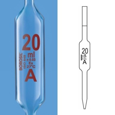 Borosil 5ml Volumetric Pipettes NABL Certified Class A 2040005 image-1