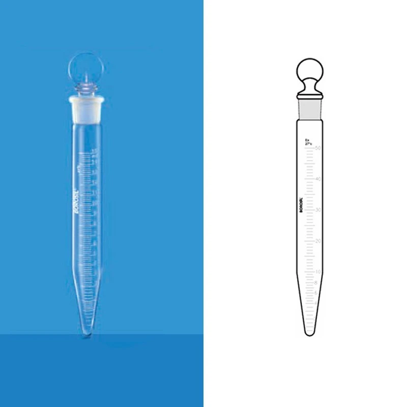 Borosil 15ml Graduated Centrifuge Tube I/C Glass Stopper 8084007 image-1