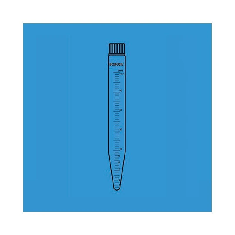 Borosil 50ml Graduated Centrifuge Tube PP Screw Cap 8090012 image-1