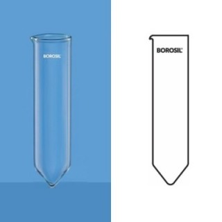 Borosil 40ml Centrifuge Tube Plain Short Conical Bottom 8320011 image-1