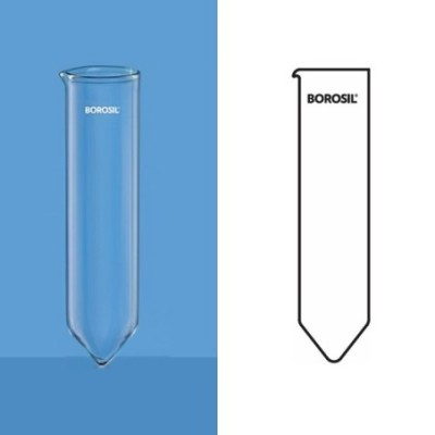 Borosil 40ml Centrifuge Tube Plain Short Conical Bottom 8320011 image-1