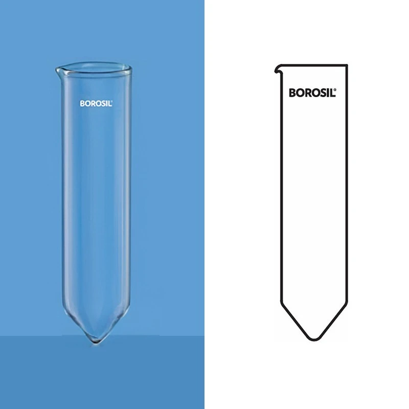 Borosil 40ml Centrifuge Tube Plain Short Conical Bottom 8320011 image-1