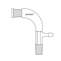  Borosil 19/26 Receiver Bent Adapter With Vacuum Connection 8830719 image-3