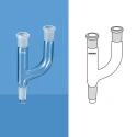 Borosil 19 / 26 Multiple Adapter With Two Parallel Necks 8831619 image-1