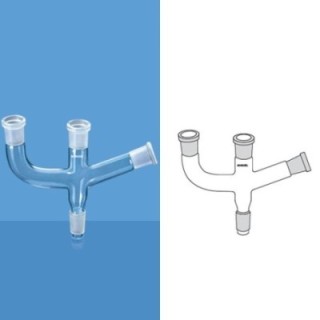 Borosil 19 / 26 Multiple Adapter With Three Necks 8833C19 image-1