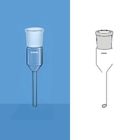 Borosil 14 / 23 Adapter Receiver Straight Socket To Rubber 8837A14 image-1
