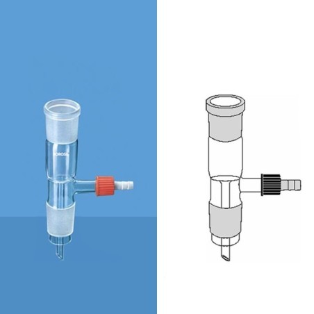 Borosil 19 / 26 Adapter Receiver Straight With Vacuum 8838619 image-1