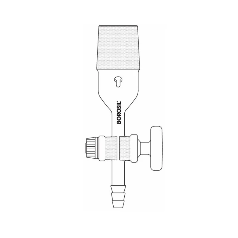  Borosil 34 / 35 Adapter Straight Cone With Stopcock 8854034 image-3