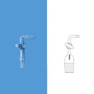 Borosil 24 / 29 Adapter Bent Cone With Stopcock 8856024 image-1