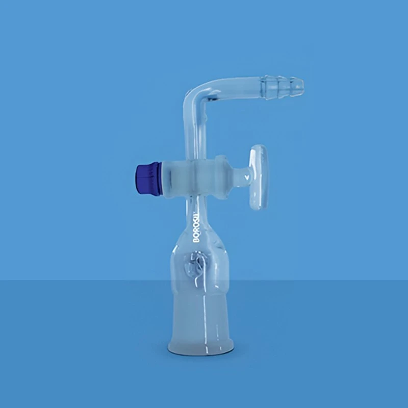  Borosil 19 / 26 Adapter Bent Socket With Stopcock 8857019 image-2