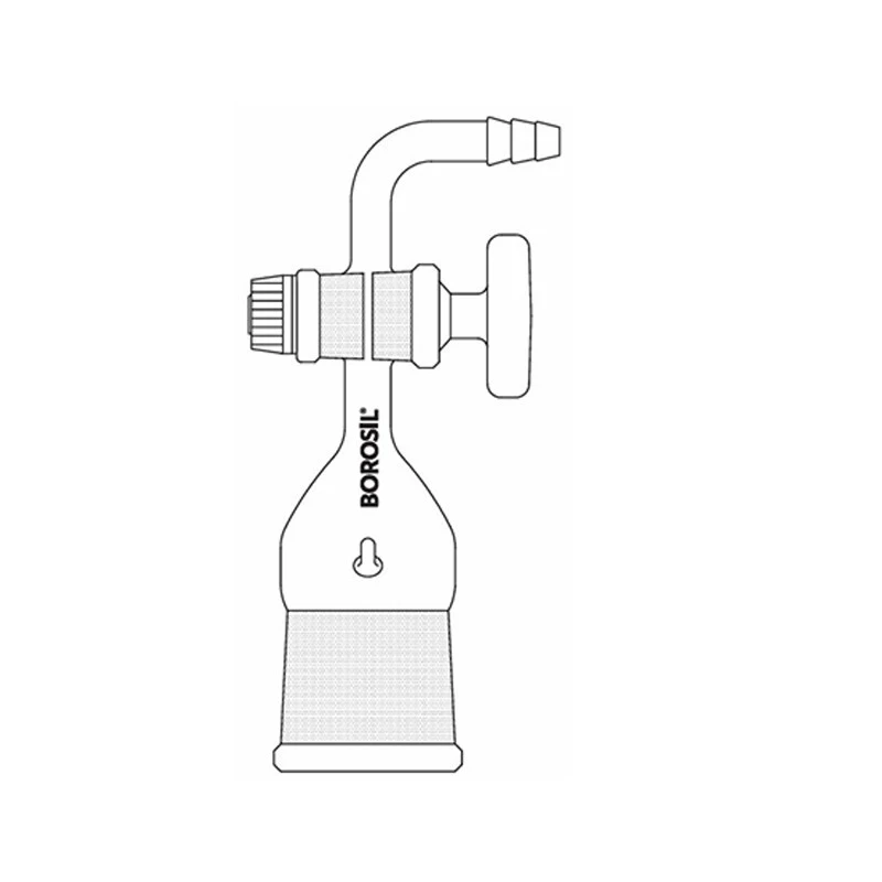  Borosil 19 / 26 Adapter Bent Socket With Stopcock 8857019 image-3