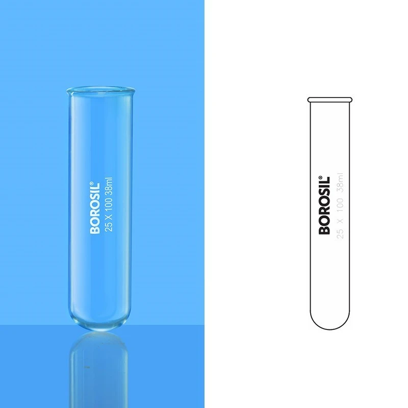 Borosil 5 ml Test Tubes With Rim 9800U02 image-1