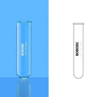 Borosil 15 ml Test Tubes With Rim 9800U05 image-1