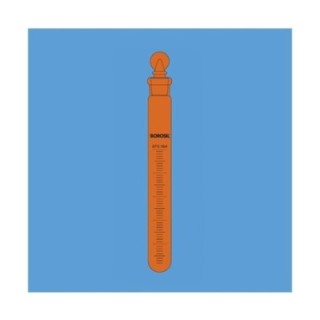 Borosil 30ml Graduated Test Tubes I/C Glass Stopper Amber 9831010 image-1