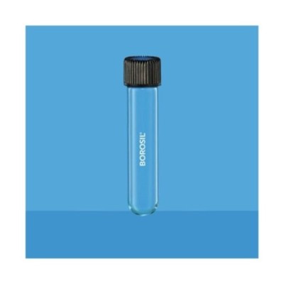 Borosil 38x200mm Round Bottom Culture Tubes Clear PP Cap 9900018 image-1