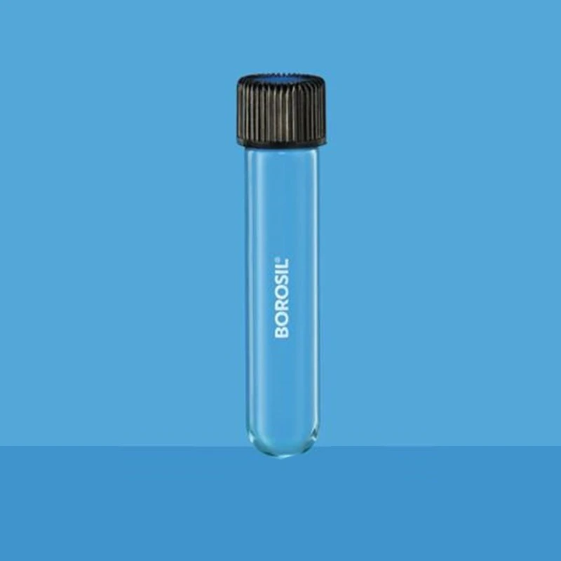  Borosil 38x200mm Round Bottom Culture Tubes Clear PP Cap 9900018 image-2